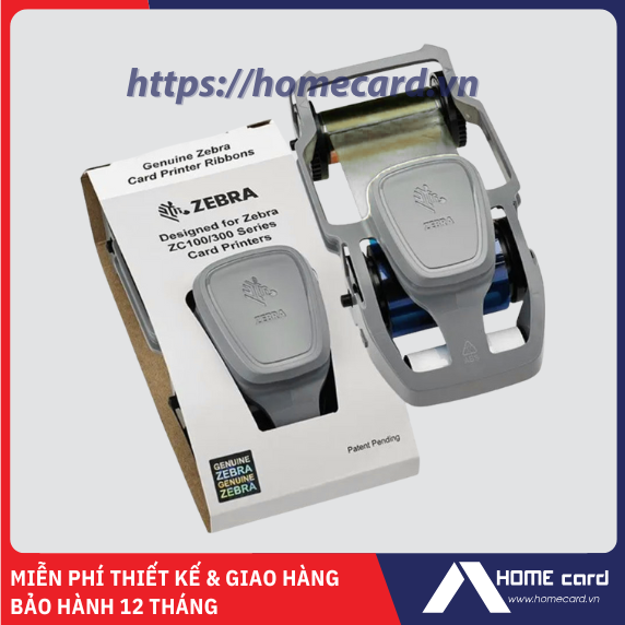 RUY BĂNG MỰC MÀU YMCKO 800300-350AP CHO MÁY ZEBRA ZC100/ZC300